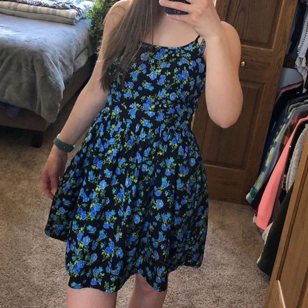 🌿Blue Floral Dress